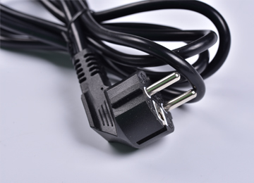 AC電源線歐規(guī)規(guī)3插90度彎頭帶品字尾